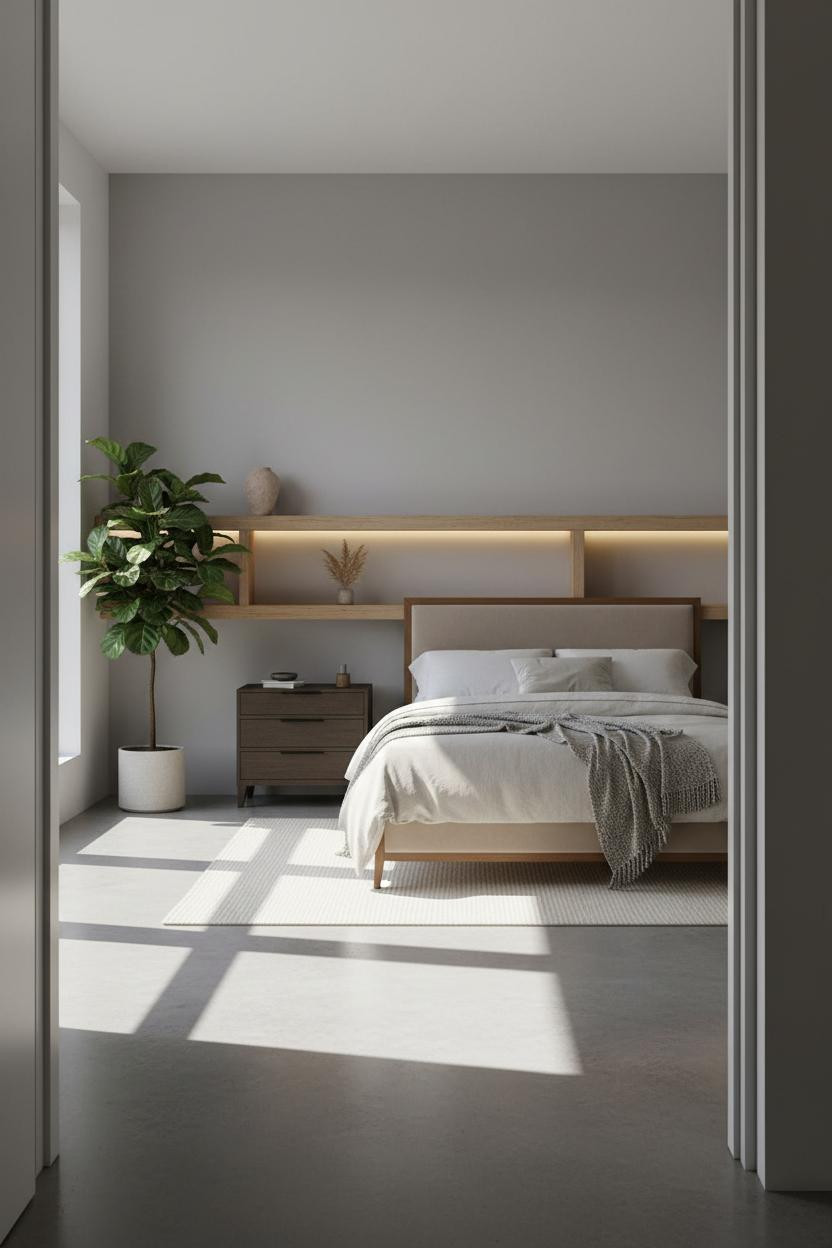 Small Bedroom Minimalist Floating Shelves