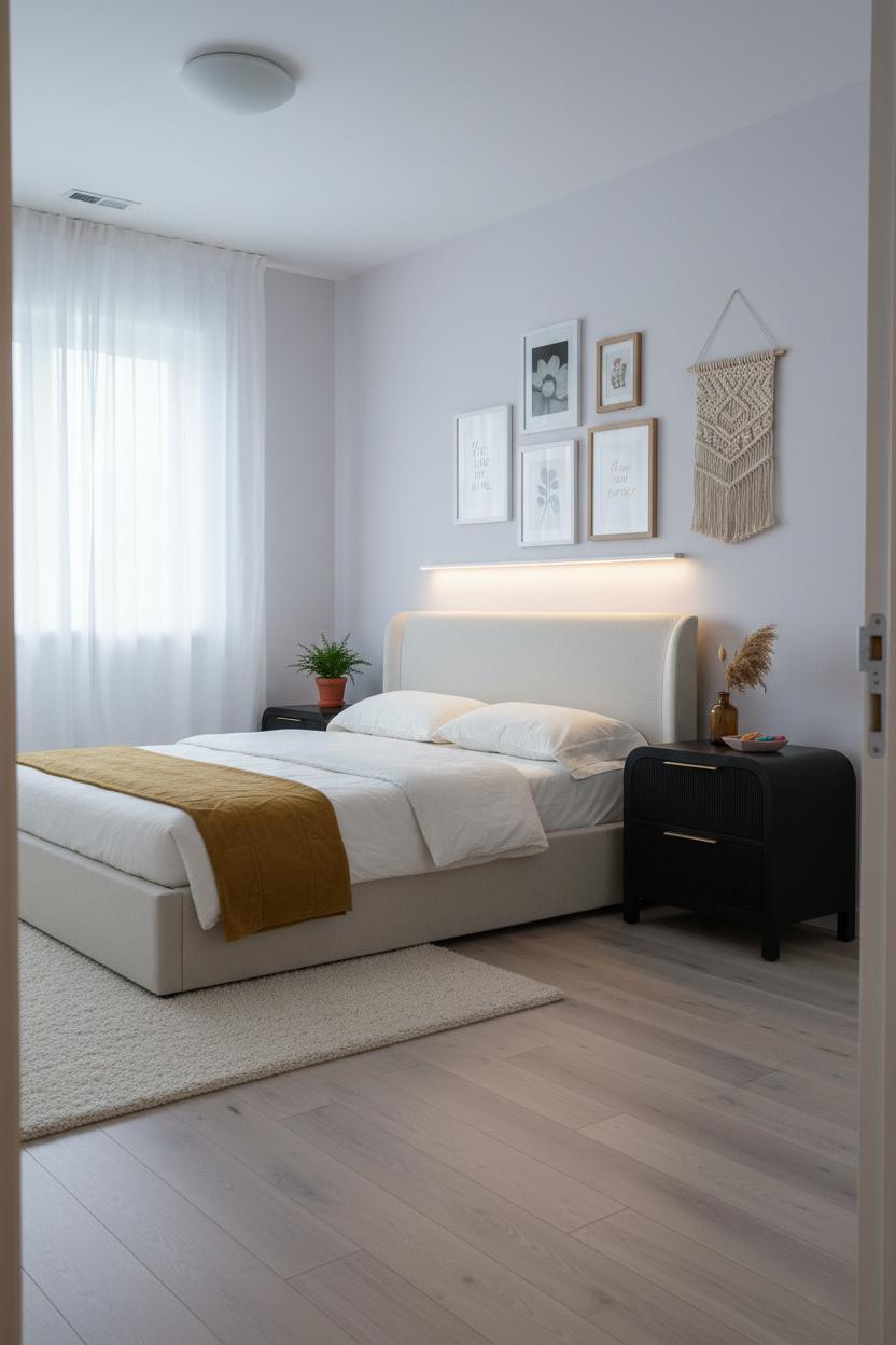 Small Teen Bedroom Boho Gallery Wall