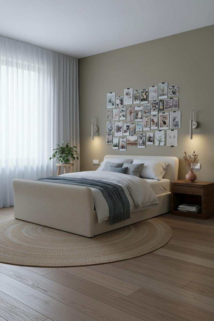 Small Teen Bedroom Photo Collage Wall