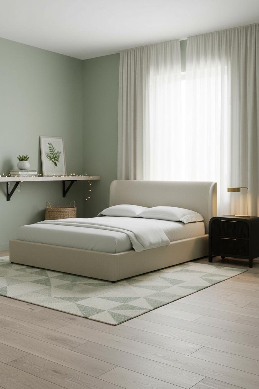 Small Teen Bedroom Scandi Floating Shelf