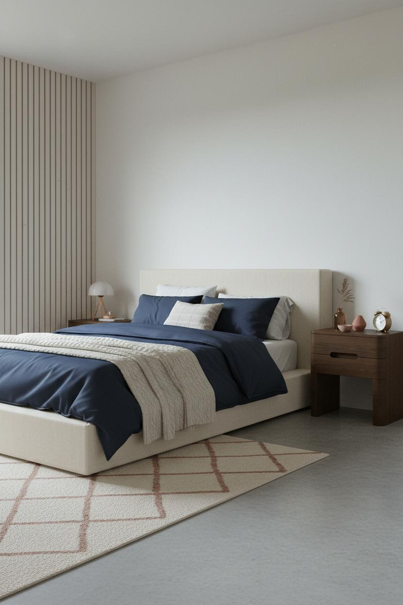 Small Teen Bedroom Wood Accent Layout