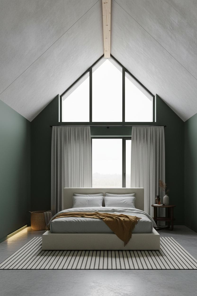 Vaulted Ceiling Bedroom Cathedral Window