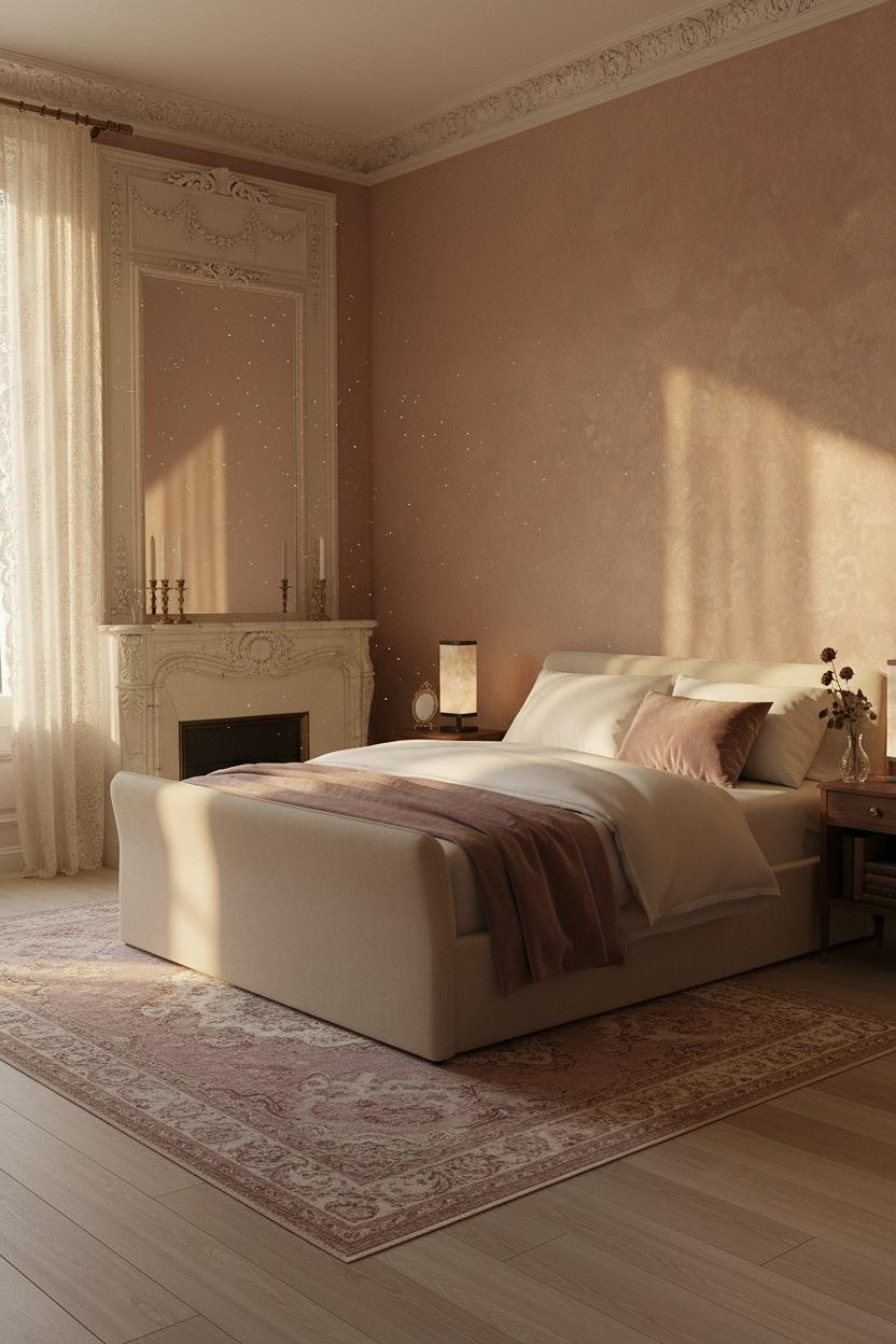 Vintage Princess Bedroom Fireplace Aesthetic