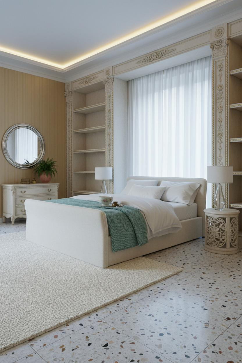 Vintage Princess Bedroom Ivory Built In