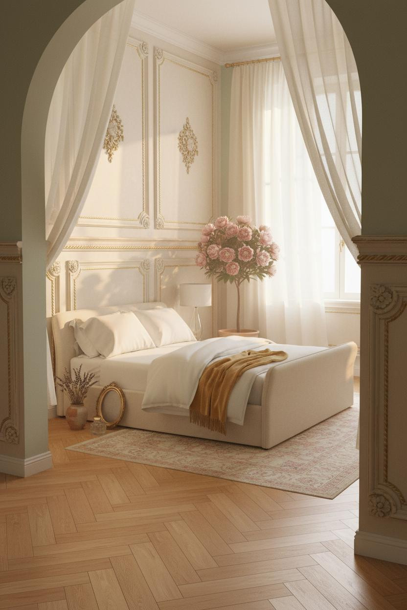 Vintage Princess Bedroom Wainscoting Aesthetic