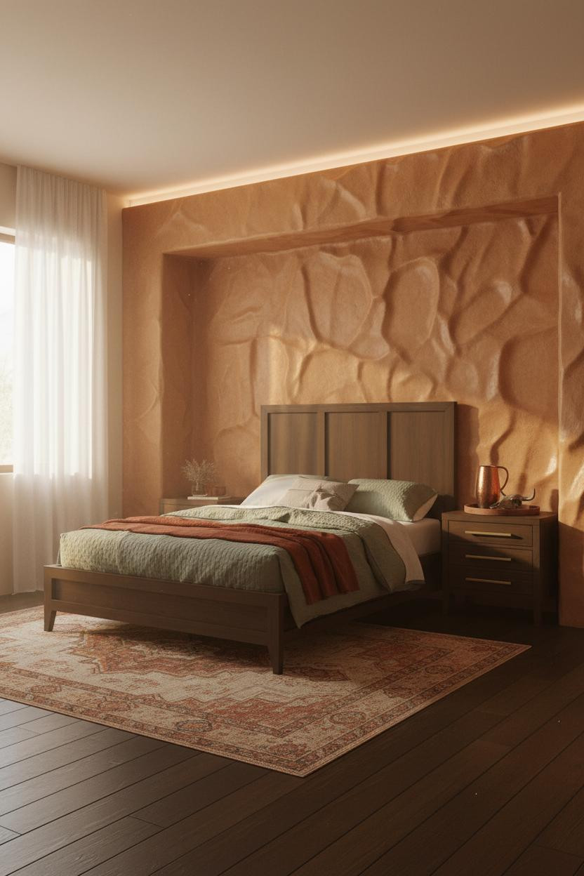 Western Bedroom Adobe Niche Boho Canyon Lodge Style