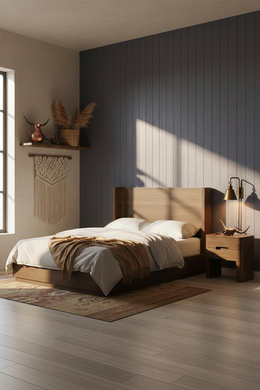 Western Bedroom Boho Ranch Indigo Walls