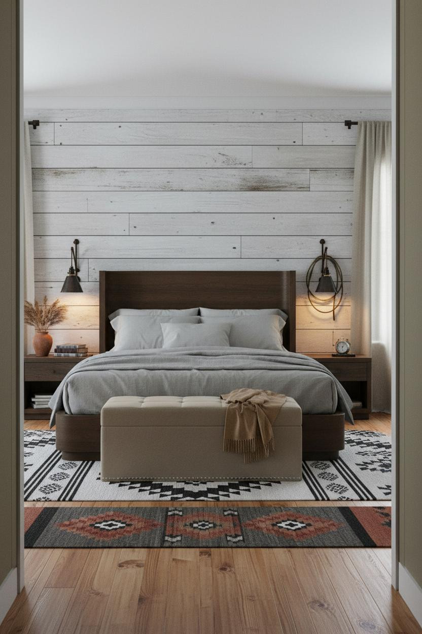 Western Farmhouse Bedroom Shiplap Ranch Chic Style
