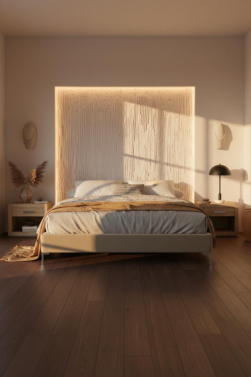 Zen Bedroom Japandi Wabi Sabi Plaster Wall