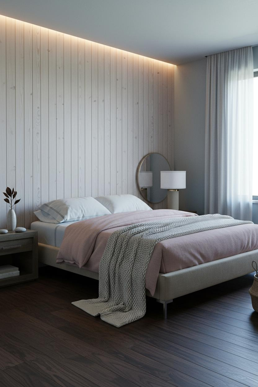 Zen Bedroom Wabi Sabi Batten Wall