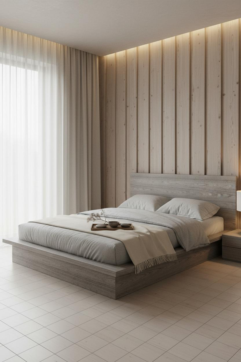 Zen Bedroom Wabi Sabi Board Batten