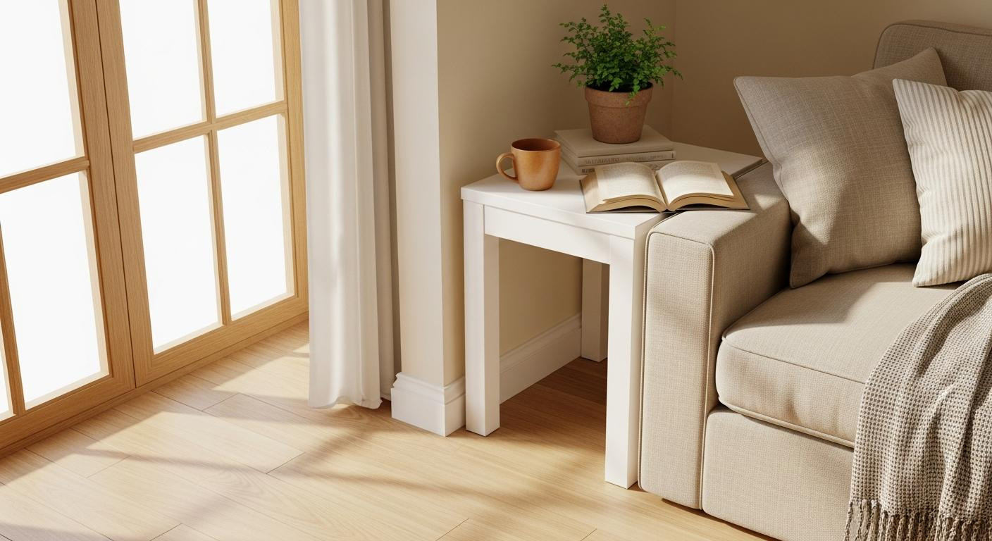 IKEA's side table fits the awkward 18-inch gap in every small living room