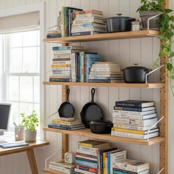 I loaded 60 pounds on IKEA's $50 pine shelves and the particle board sagged by month 6