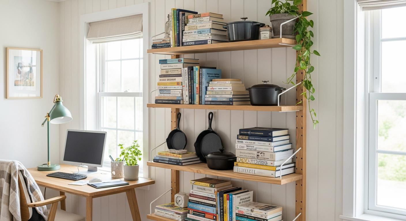 I loaded 60 pounds on IKEA's pine shelves and the particle board sagged by month 6