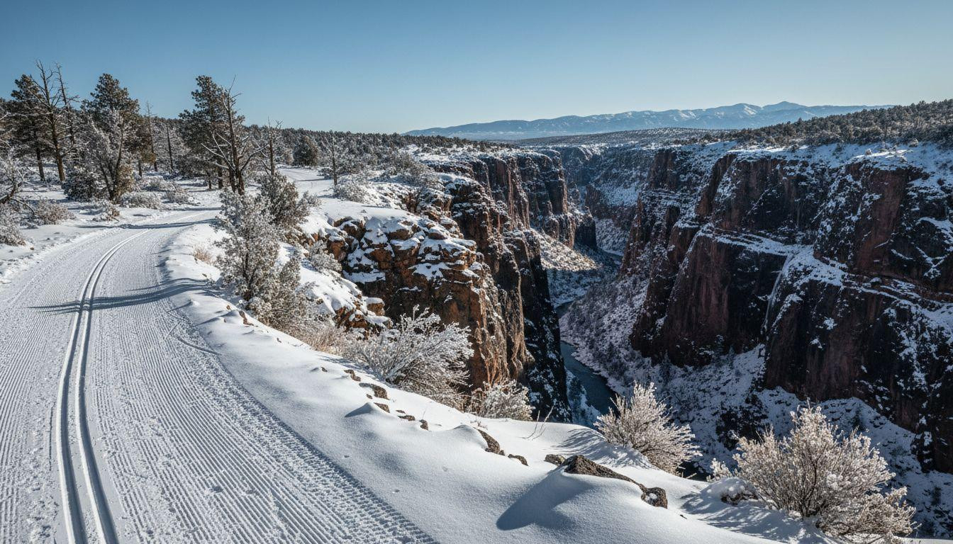 5 overlooks where skis glide 6 miles above 2,000-foot canyon walls for free