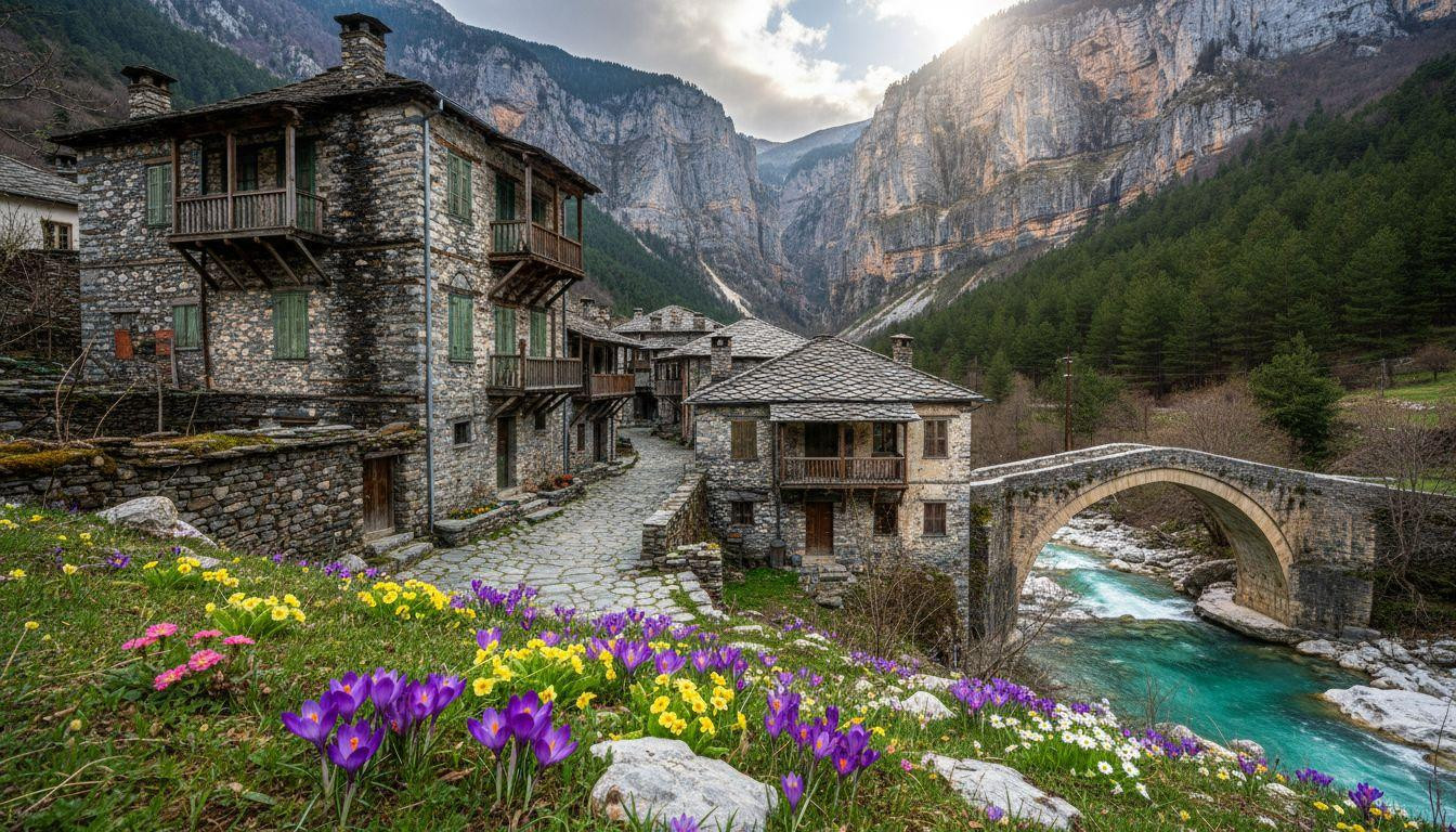 Forget Meteora where 1.5M tourists cost 0 and Dilofo keeps stone bridges for