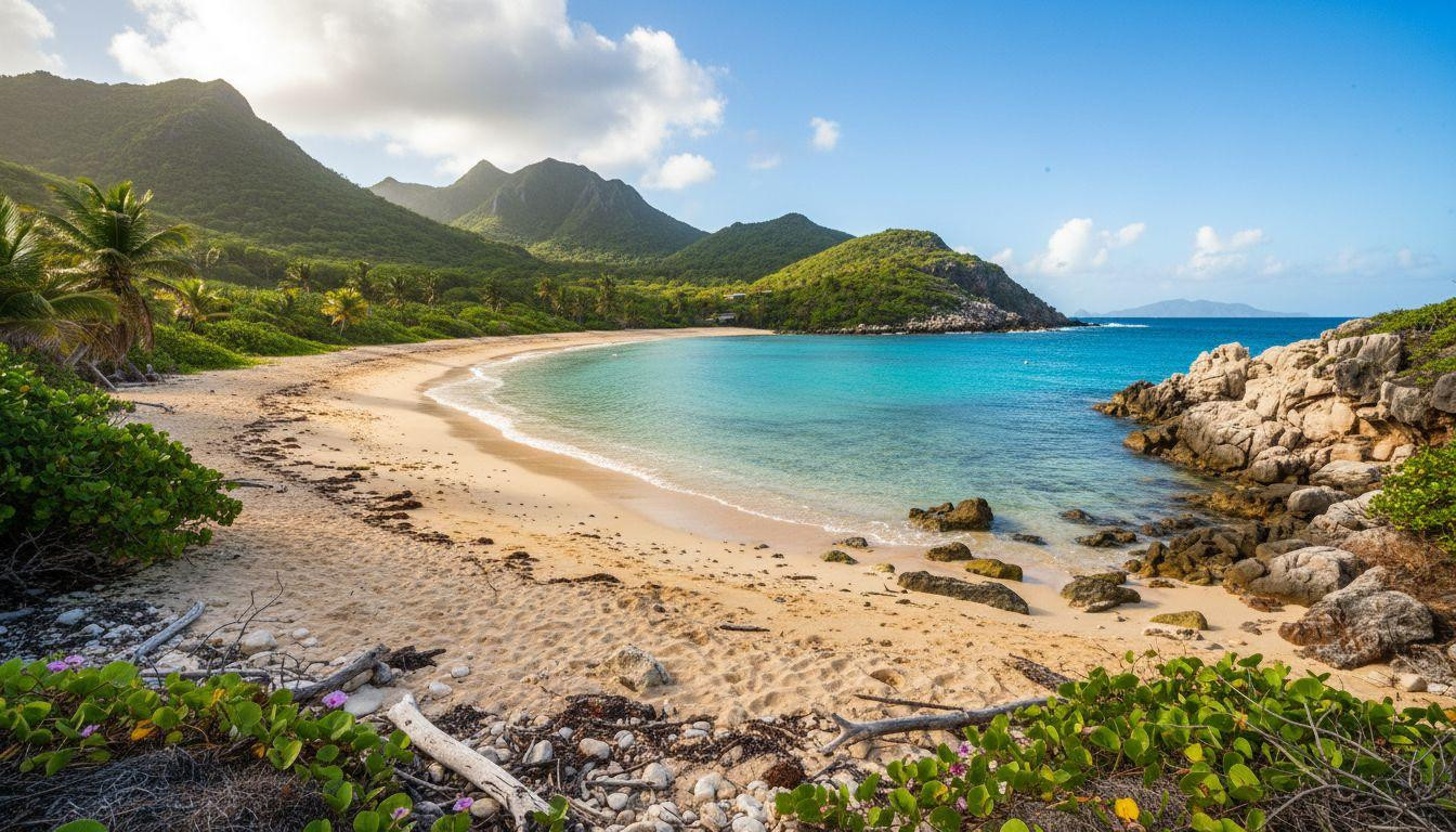 Better than Orient Bay where beach clubs cost and this hike keeps turquoise water free