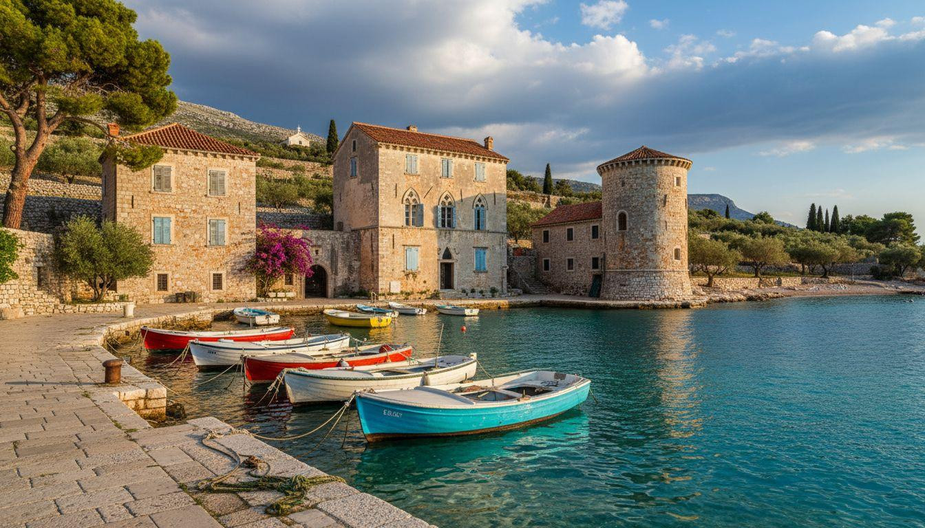 This Croatian island keeps 42 Renaissance villas quiet between two harbors where 419 residents outnumber tourists