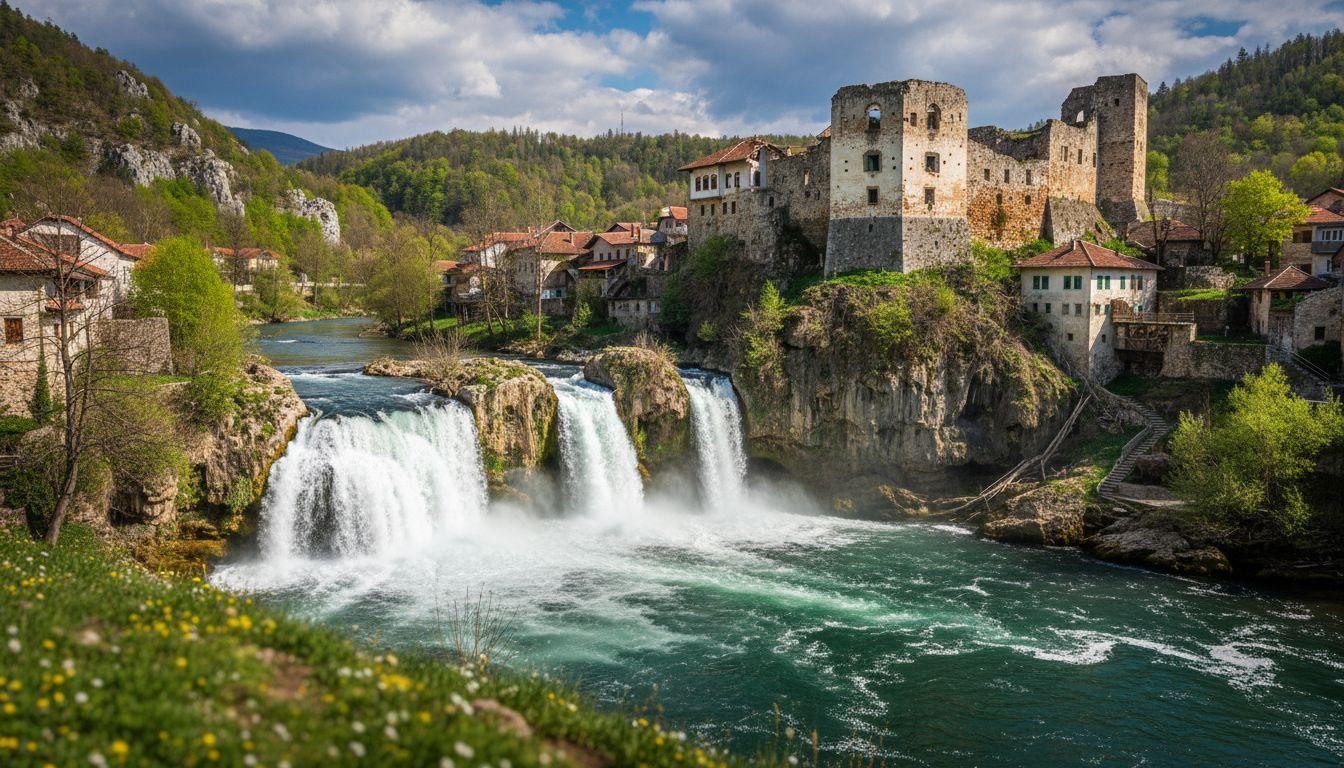 Better than Mostar where 1.5M tourists cost 0 and Jajce keeps a 22-meter waterfall in town for