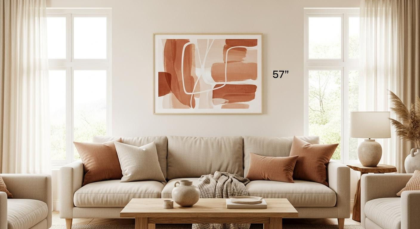 The 57-inch rule for hanging art (and when designers say to break it)