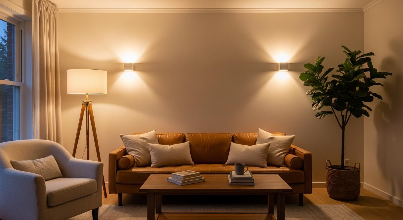 I tried 3 lighting layers in my living room and now it feels twice as big