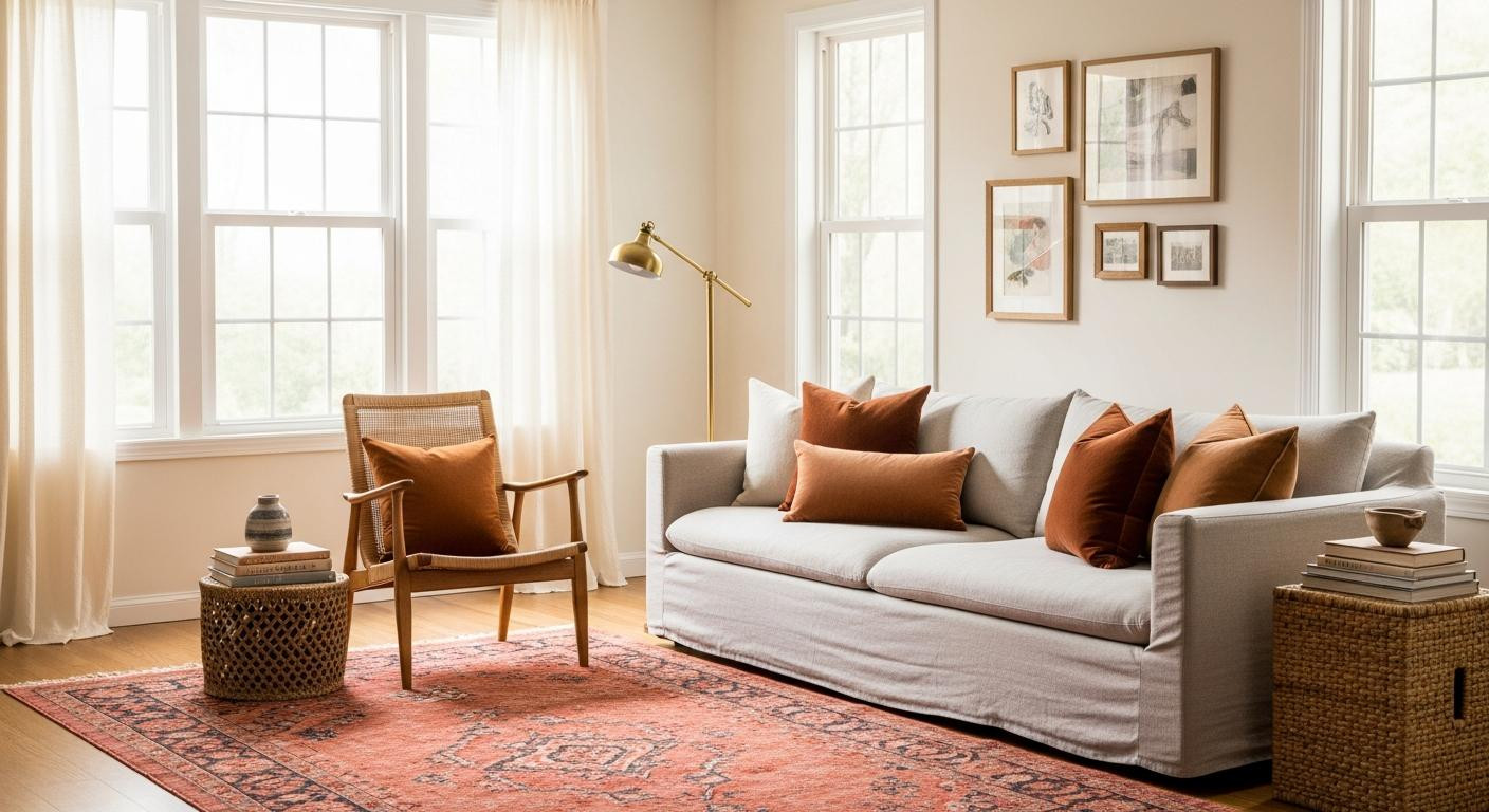 I decorated my living room over 7 months and saved $940 in returns