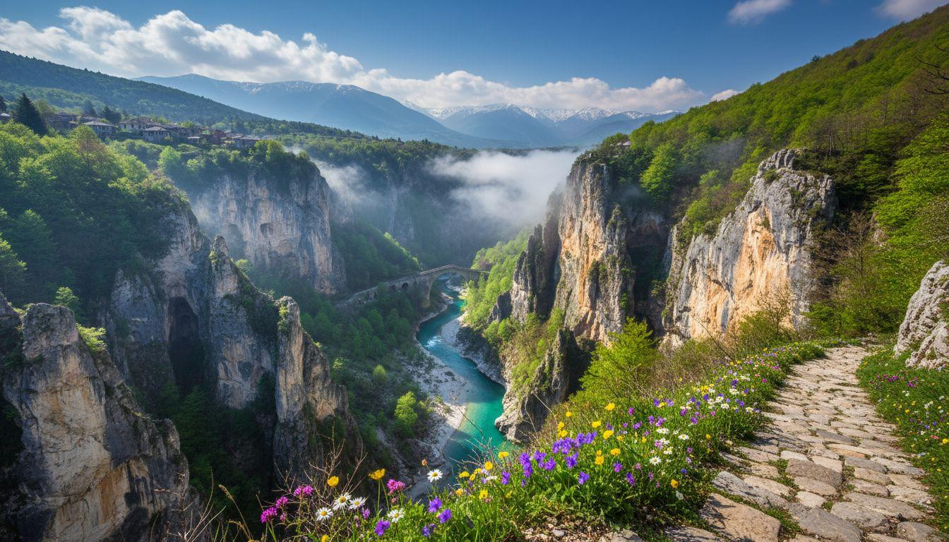 Better than Meteora where 1.5M tourists cost $220 and Vikos keeps 87 stone bridges for $90