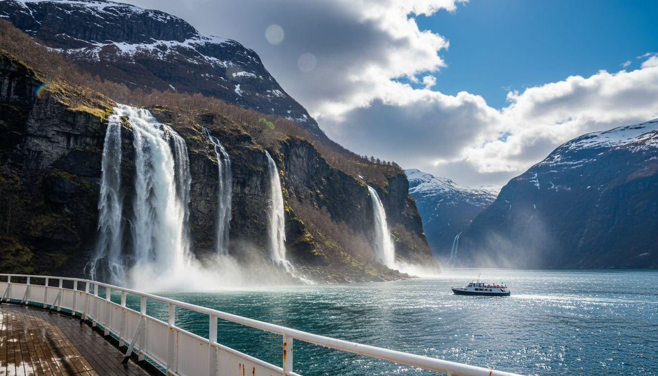 12 spots where Norway's Seven Sisters waterfalls plunge 410 meters into $40 fjord cruises