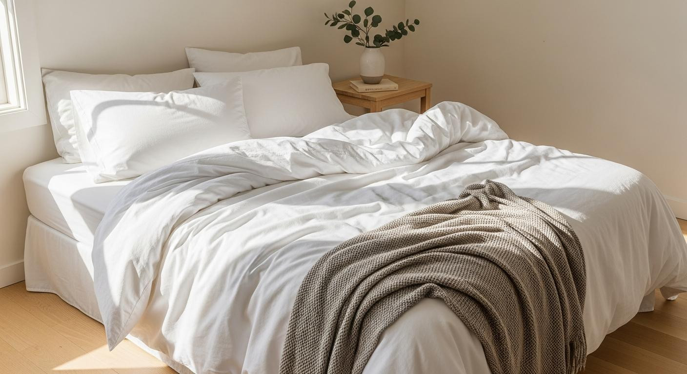 I tested 4 white bedding brands and only one stayed white after 47 washes
