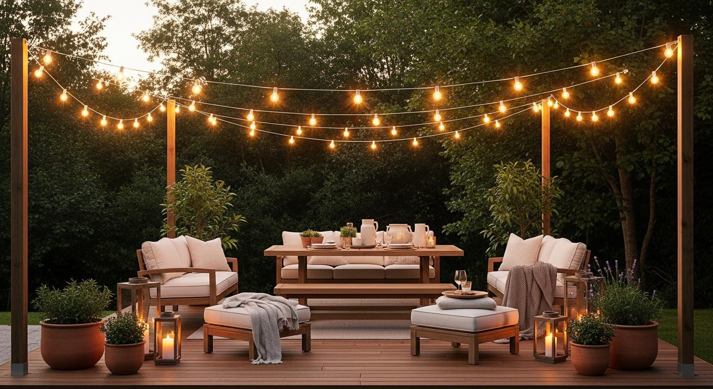 The 8-foot rule that stops string lights from sagging by July