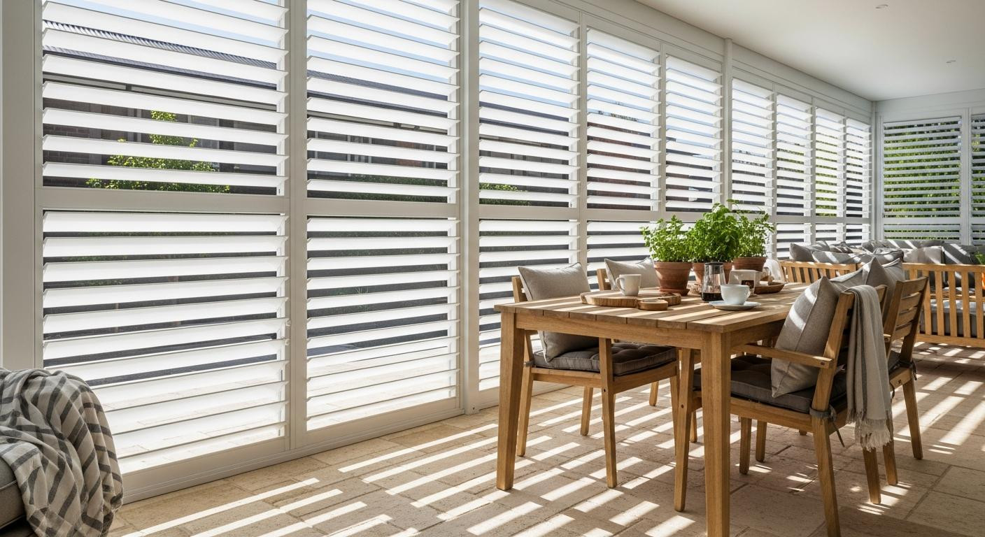 The louvered screen solution that gives you patio privacy without blocking any light