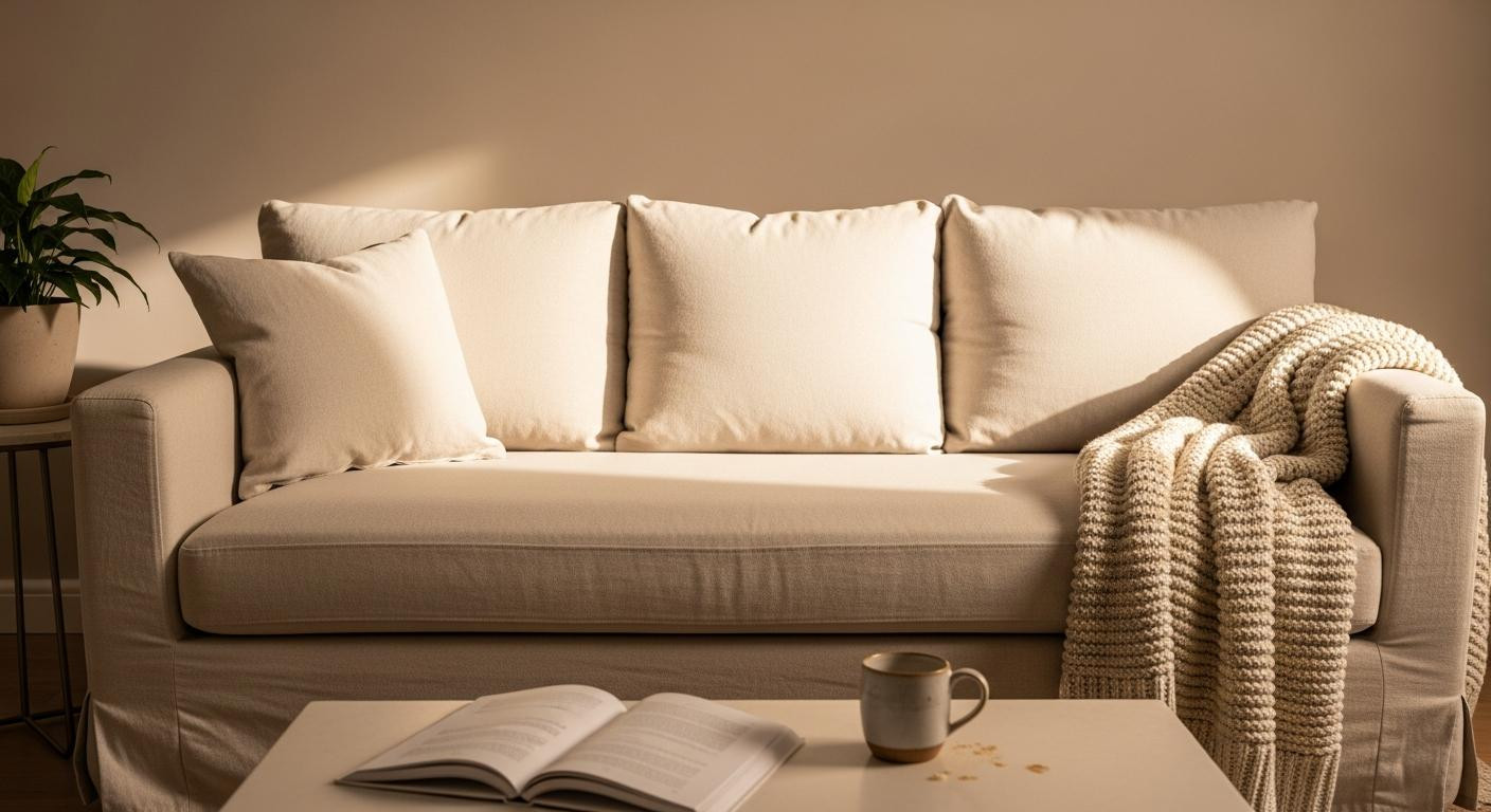 Linen sofas wrinkle by 10am but your living room finally feels like someone actually lives there