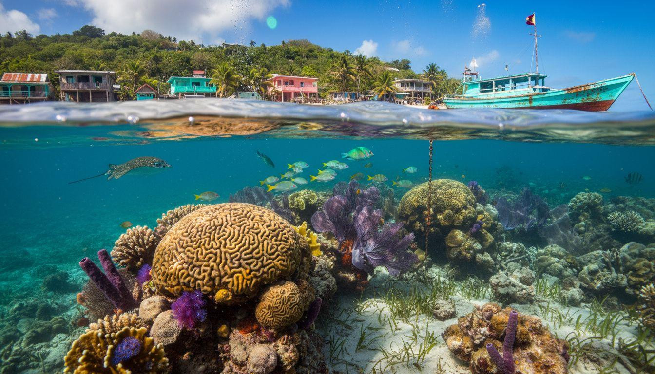 This Honduran island charges $225 for dive certification on the world's second-largest reef