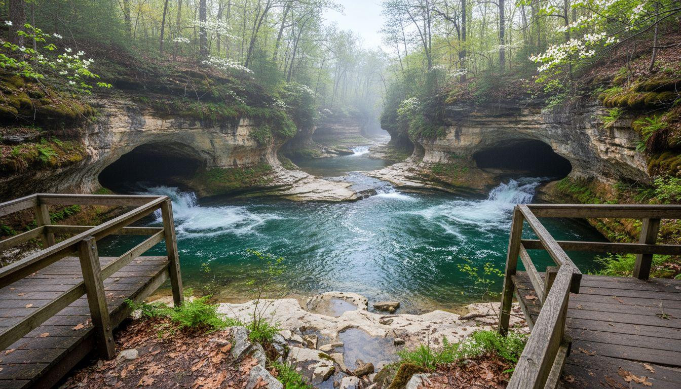 This Missouri spring pumps 210 million gallons daily through a ravine that stays empty