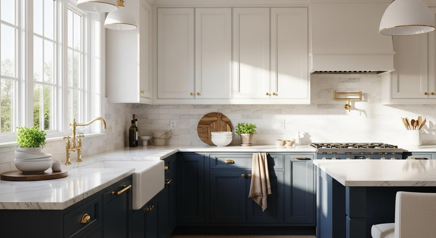 I tried two-tone cabinets in my all-white kitchen and the change feels like $15K