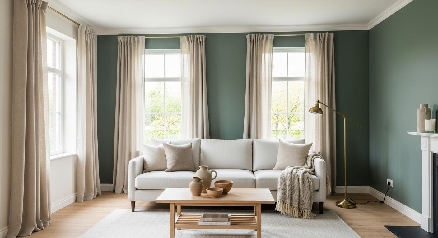 Designers pick the far short wall in rectangular rooms and measure this first