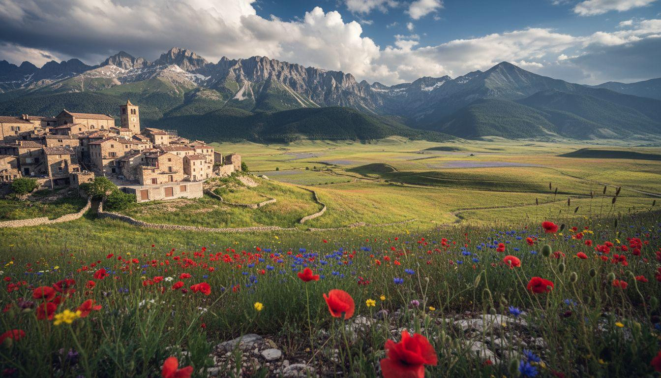 6 stone villages where Umbria's wildflower plateau blooms at 4,700 feet
