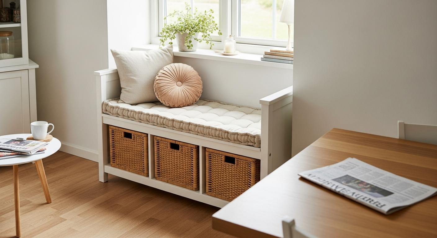 IKEA's $94 bench hack turns dead breakfast nooks into storage seating