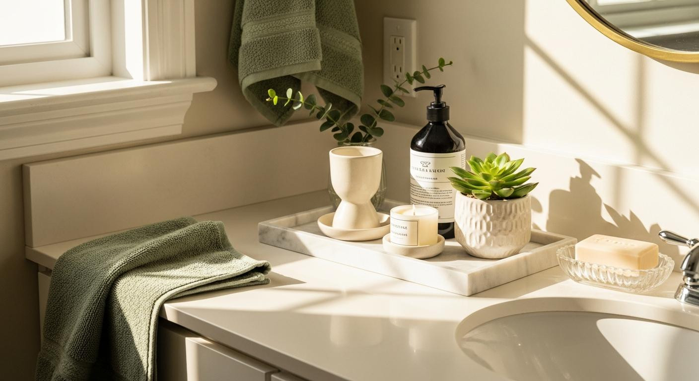 I tried the TikTok tray trick and my bathroom counter finally feels calm