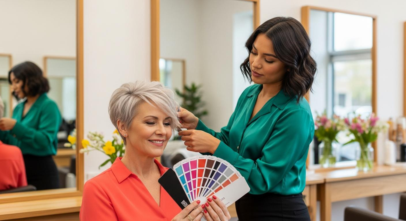 Stylists say warm skin needs golden pixies but color theory proves ash works better