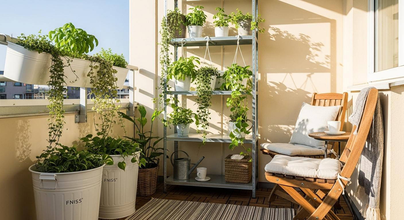 I transformed my renter patio for $97 using IKEA and Target (the $5 trashcan hack saved it)