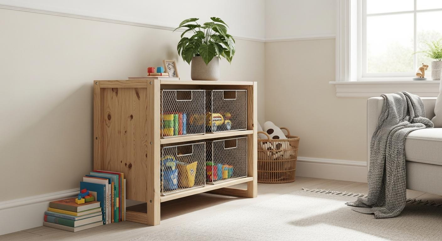 IKEA's $258 pine TROFAST turns particle board playrooms into grown-up spaces