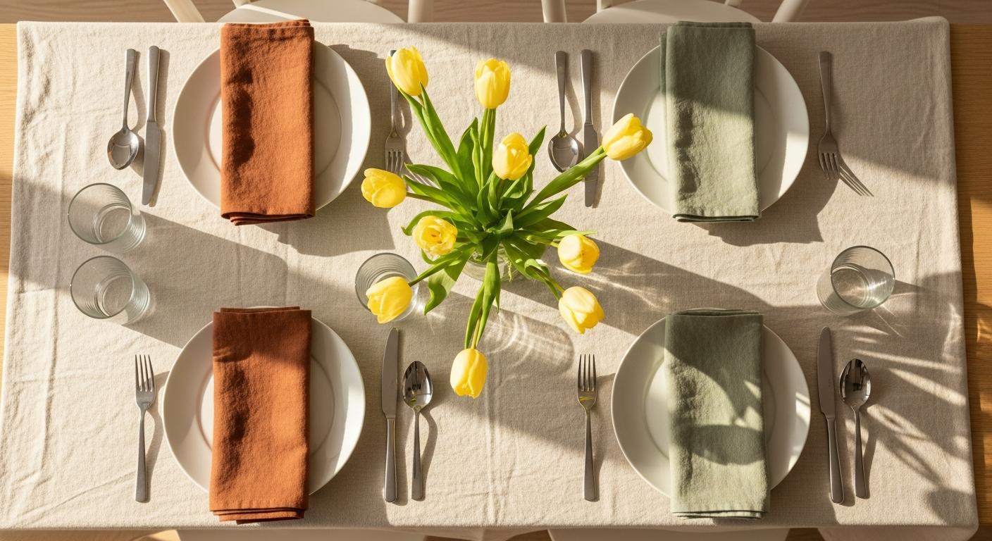 I put linen napkins on my everyday table and now Tuesday dinner feels intentional