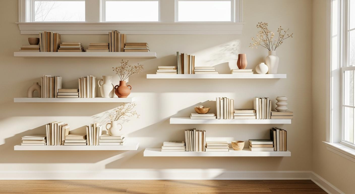 The $45 IKEA LACK wall that creates built-in bookshelf vibes (if your wall measures 88 to 118 inches)