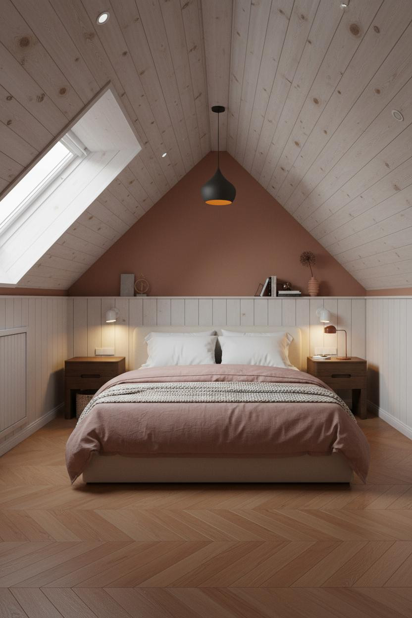 Attic Bedroom Angled Ceiling Dormer