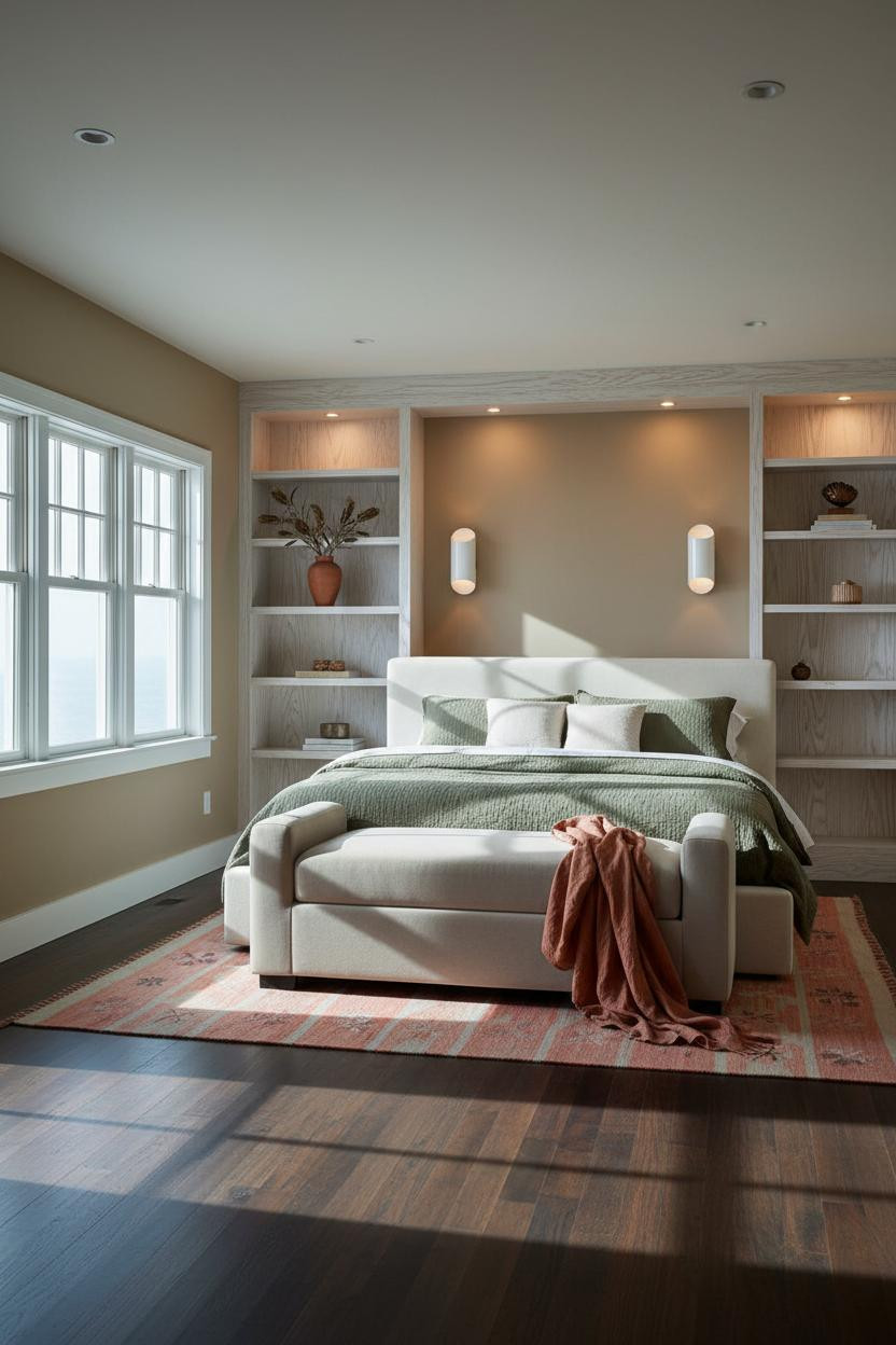 Beach House Bedroom Coastal Shelving