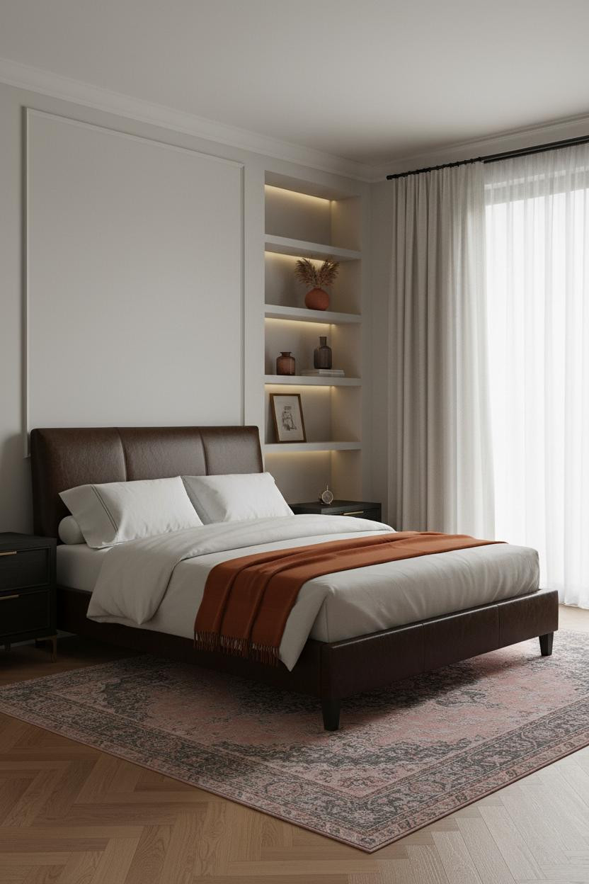 Black Bedframe Bedroom Modern Minimalist