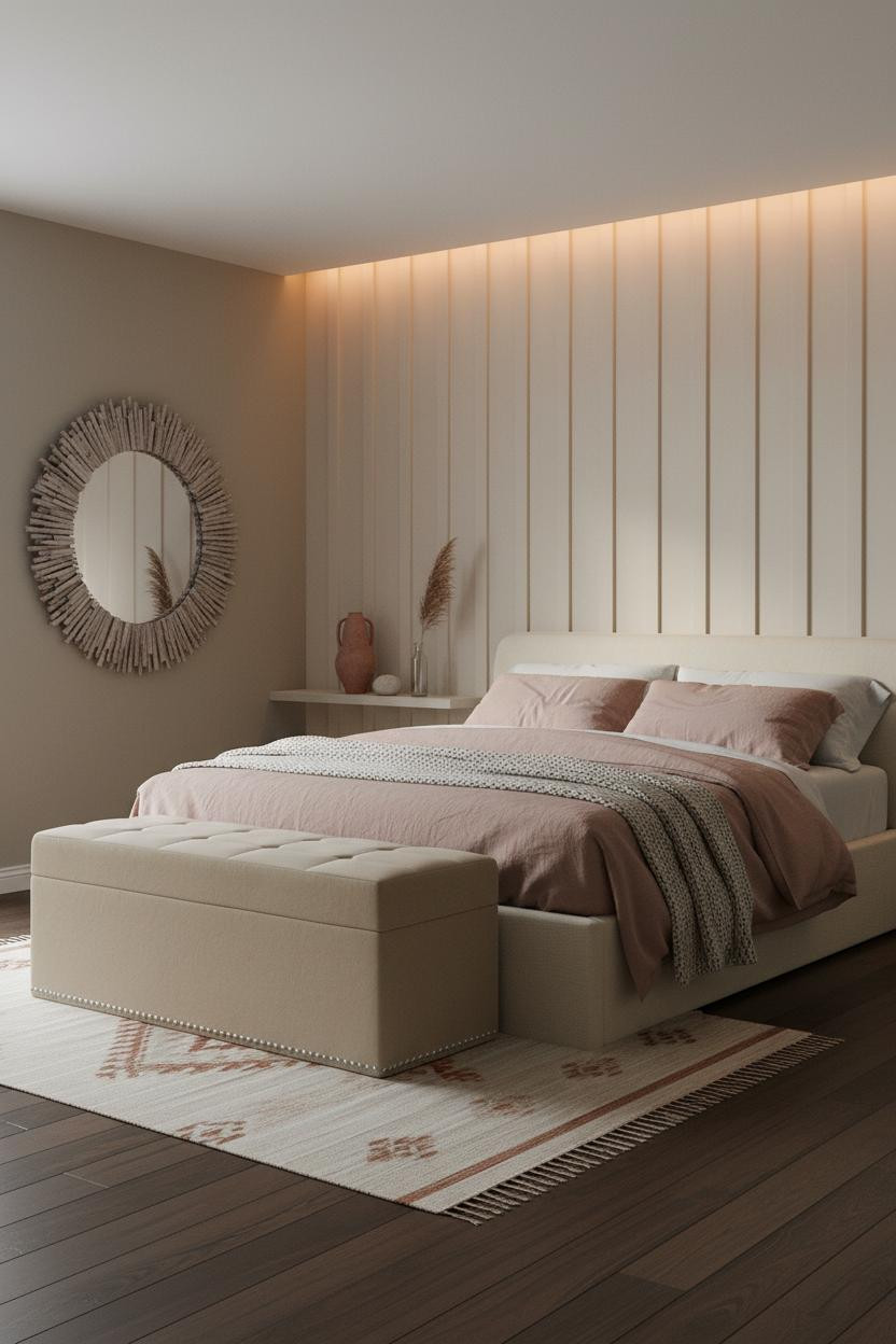 Coastal Bedroom Board Batten Accent Wall