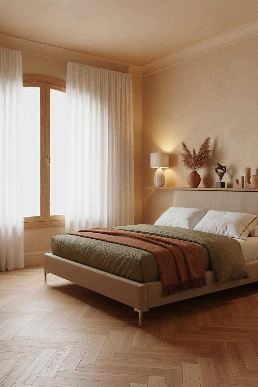 Coastal Bedroom Caribbean Plantation Arched Window