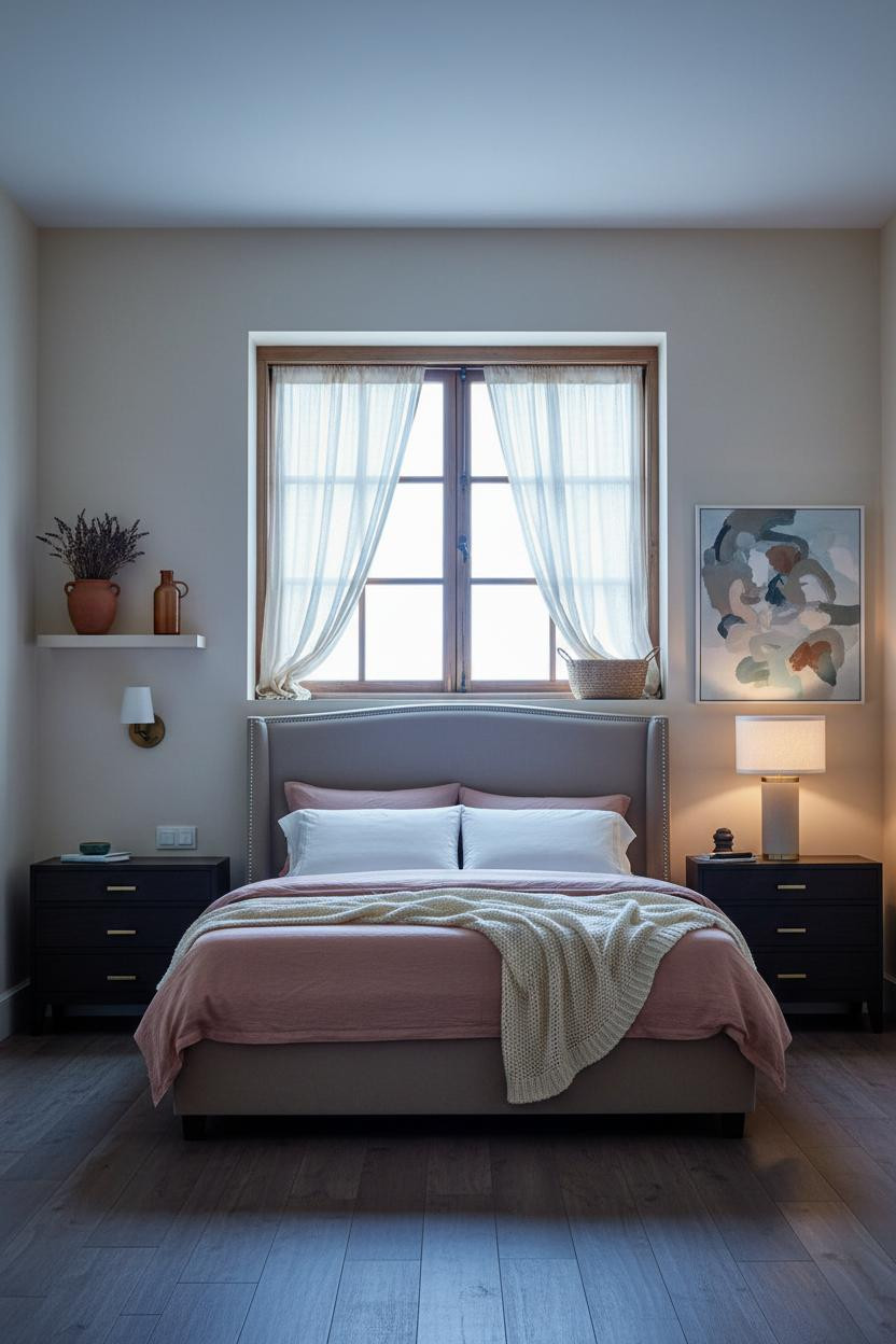 Coastal Bedroom Driftwood Frames Linen Bedding